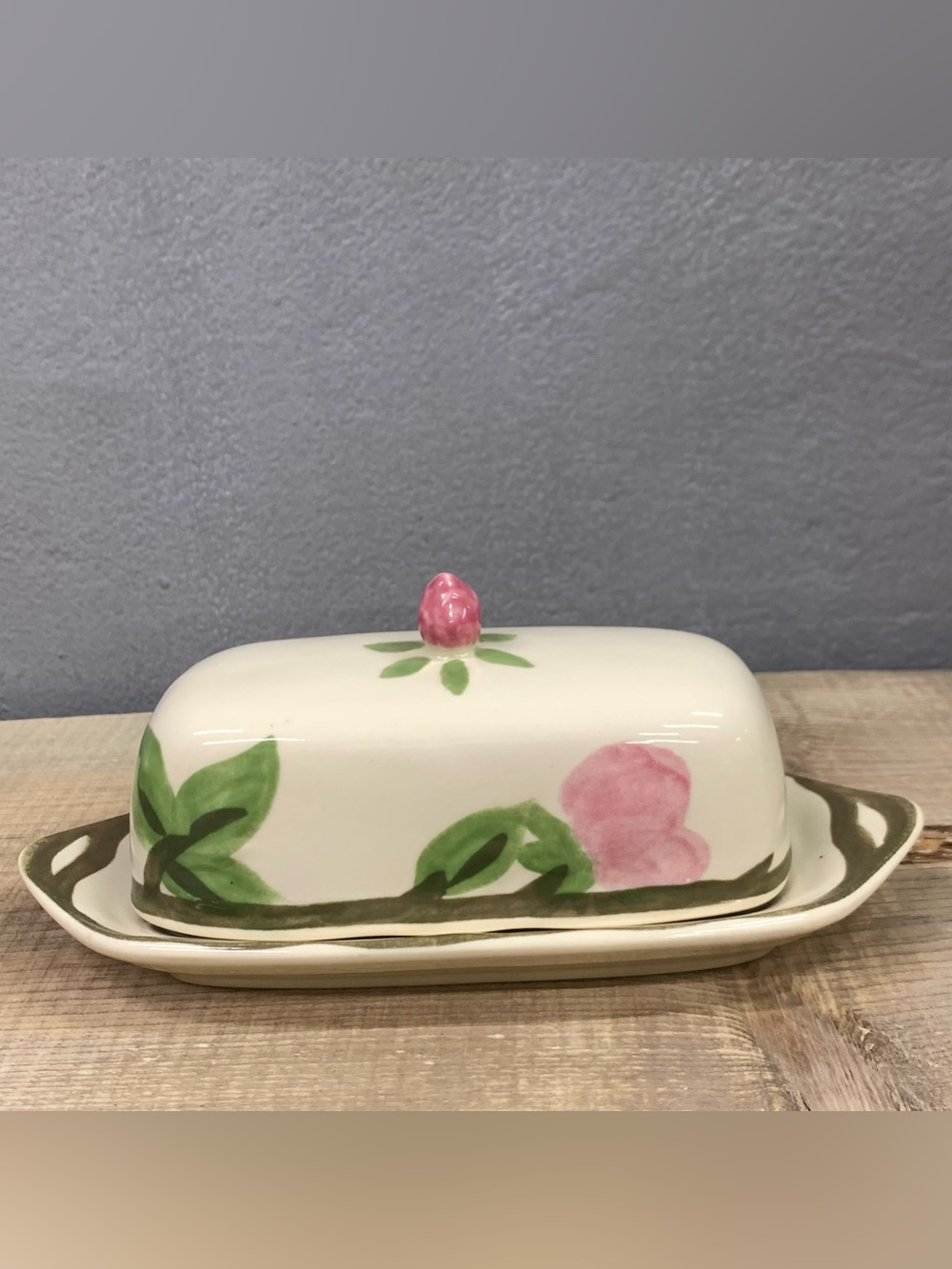 Vintage Franciscan Desert Rose 1/4 Lb Covered Butter Dish